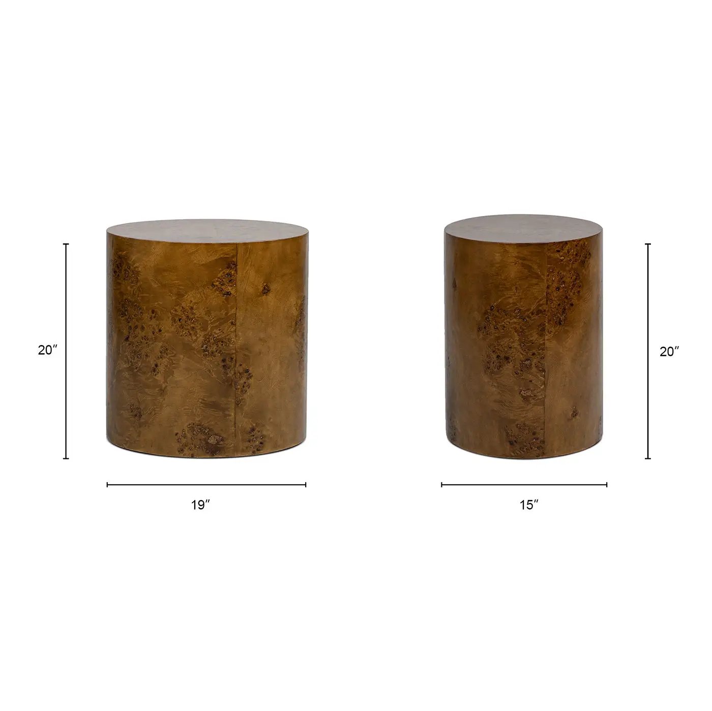 Nebula - Accent Oval Pillar Side Table by HouseOfZazla