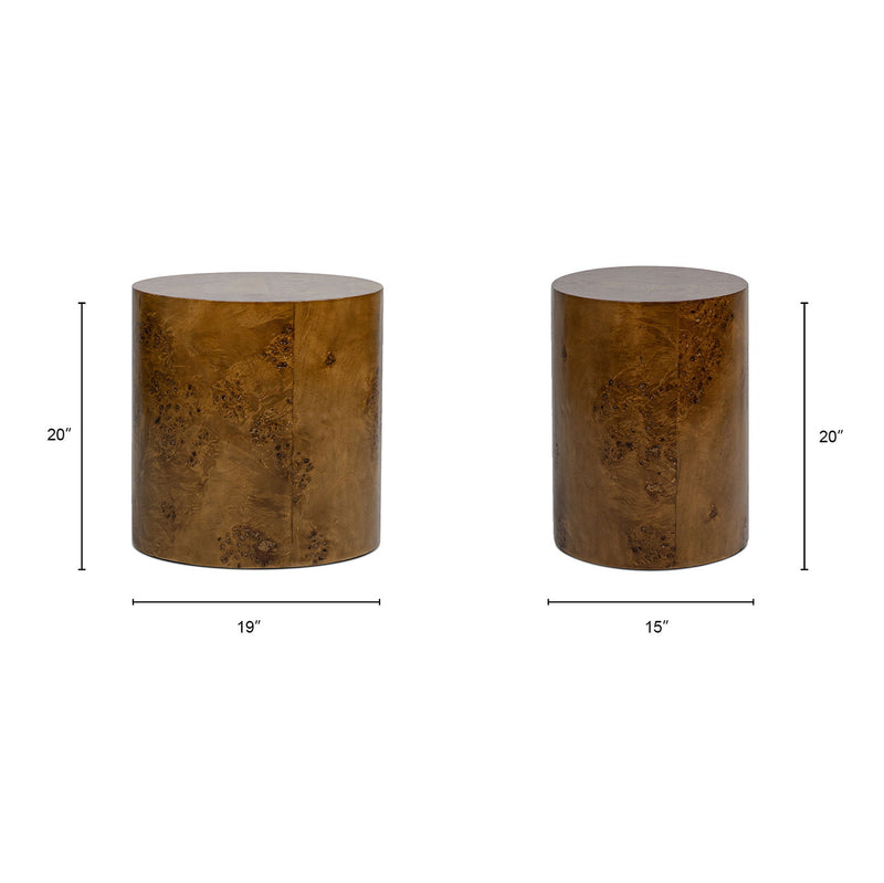 Nebula - Accent Oval Pillar Side Table by HouseOfZazla