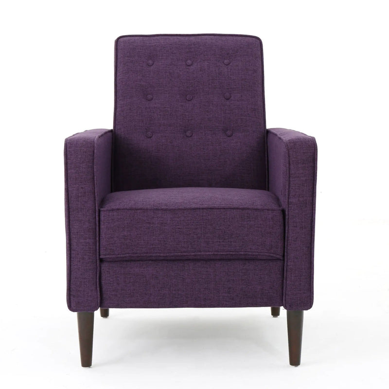 Mid-Century Modern Recliner With Button Tufted Waffle Stitch by HouseOfZazla