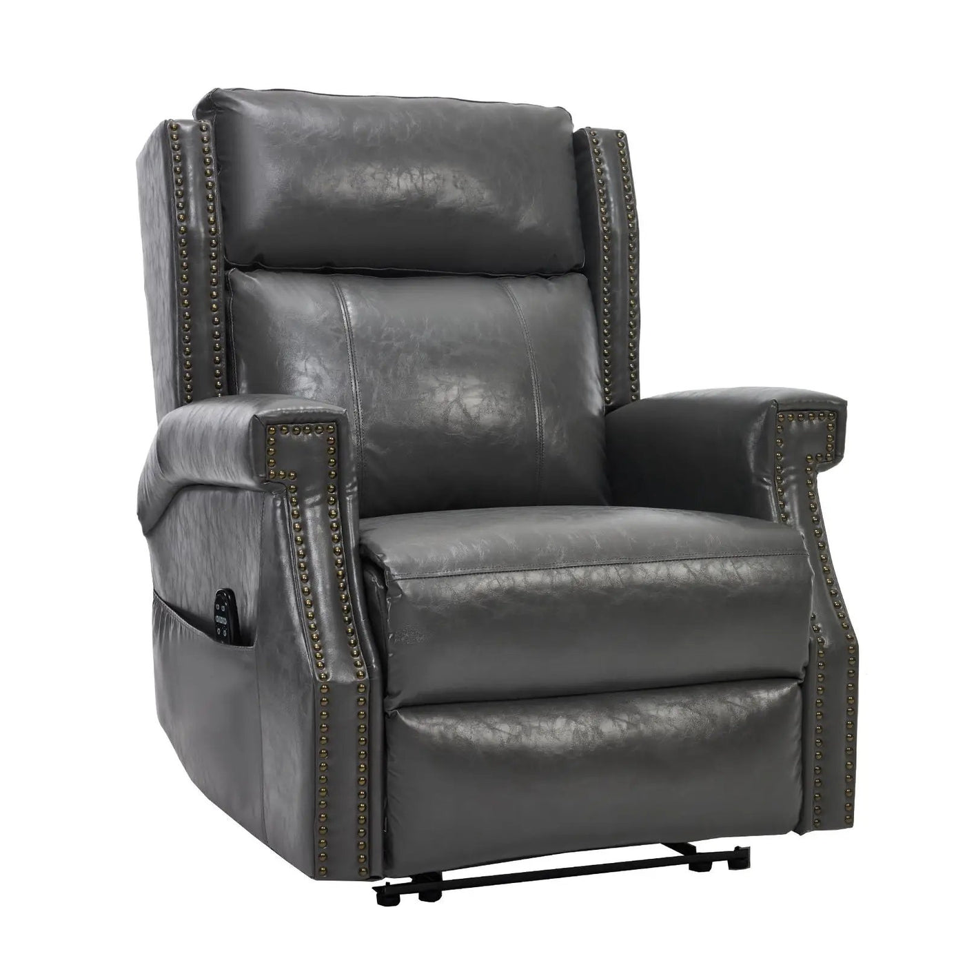 Manual Recliner Chair With Heavy Duty Motion Mechanism, 8 Vibrating Nodes And 3 Massage Modes For Living Room by HouseOfZazla