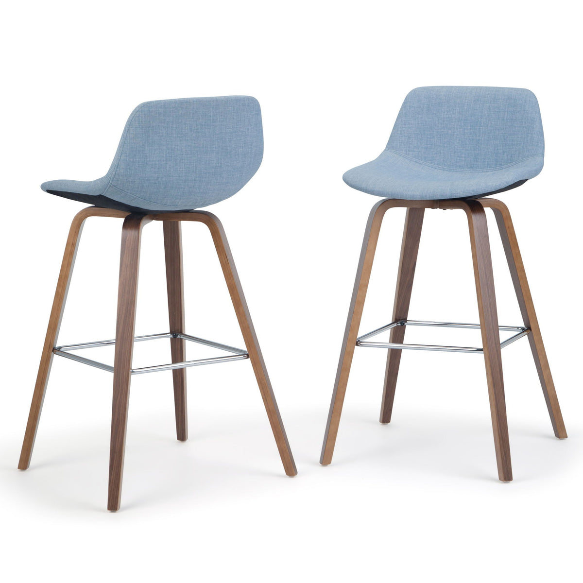 Bentwood Counter or Bar Height Stool Set of 2 with Foot Rest – Multiple Colors, photo 4 of 27