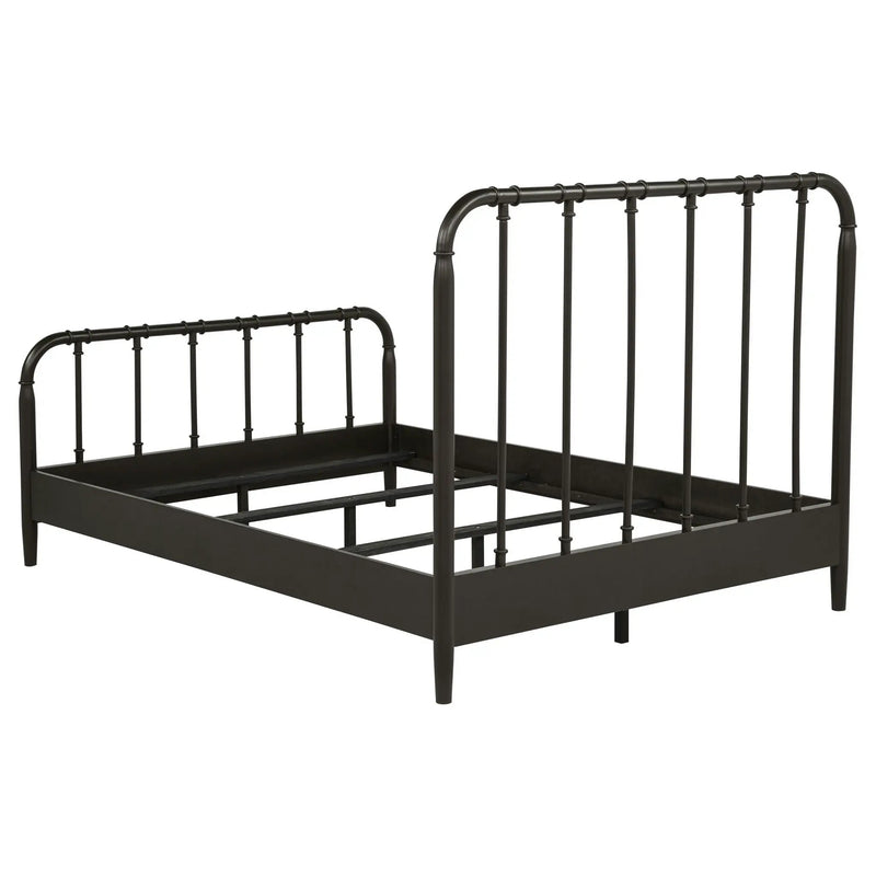 Rocco All Wood Water Pipe Open Frame Full Bed Dark Bronze by Unique Piece Furniture