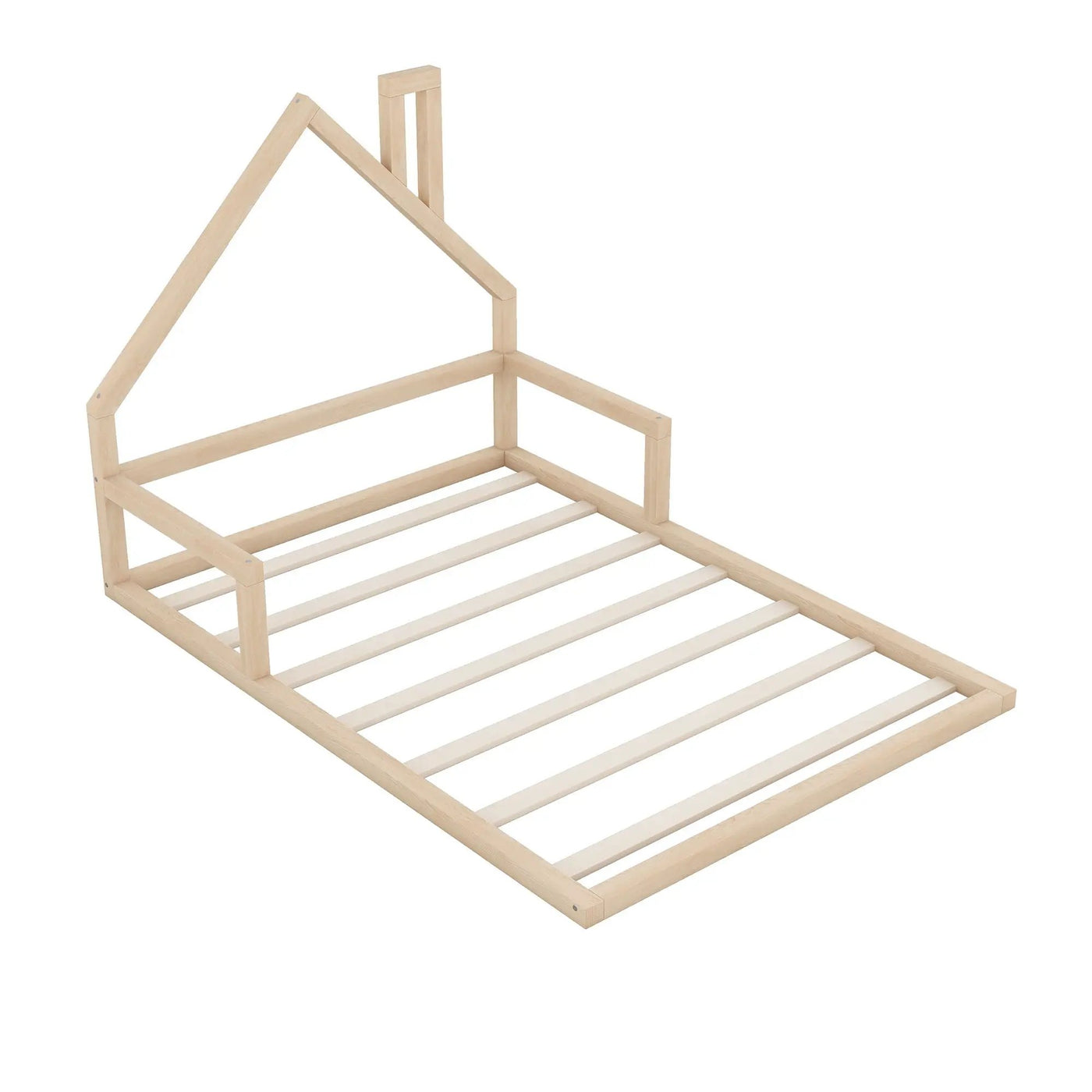 Elegant Floor Bed With House Shaped Headboard by HouseOfZazla