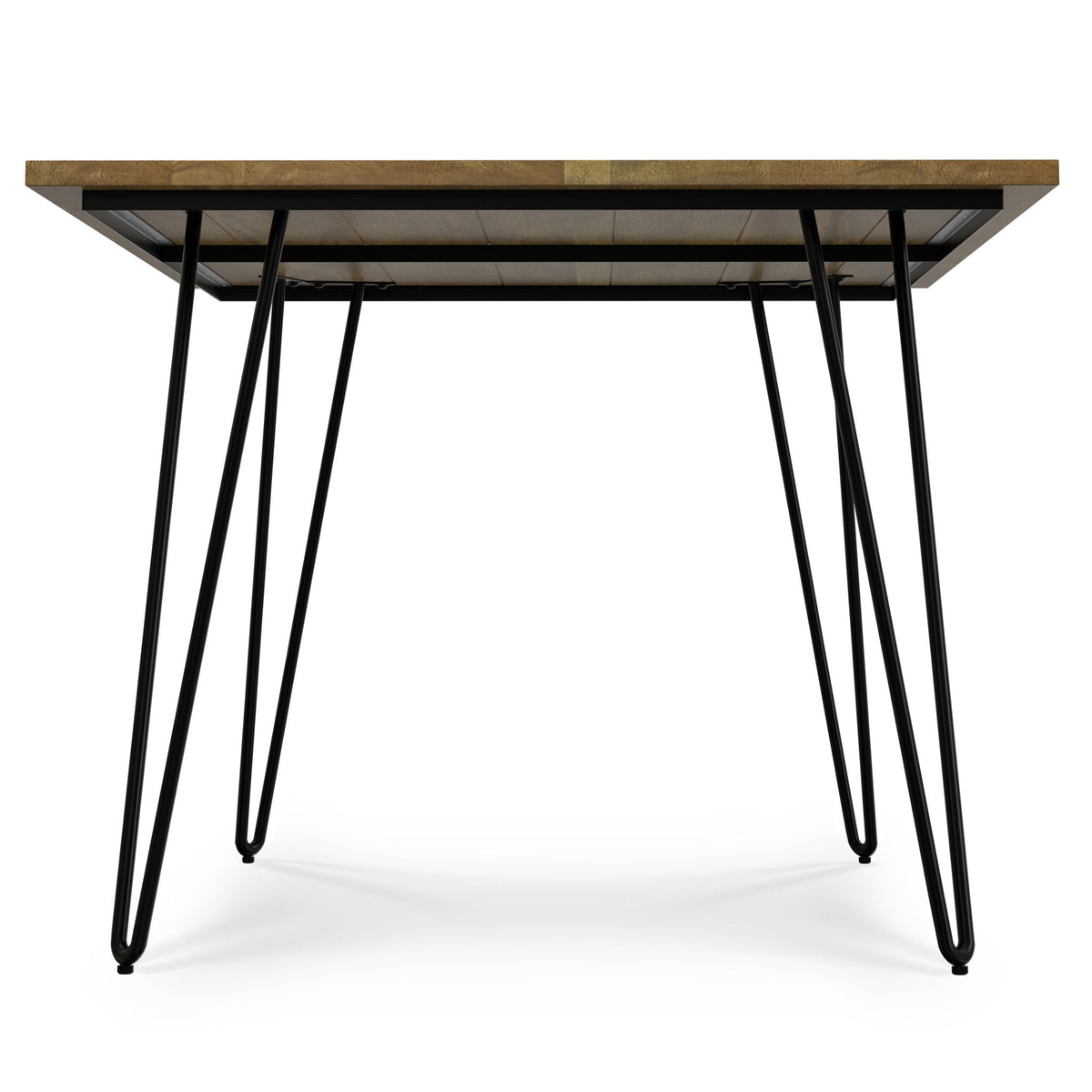 Handcrafted Dining Table with Solid Mango Wood Top and Metal Legs - Dark or Light Brown, photo 16 of 17