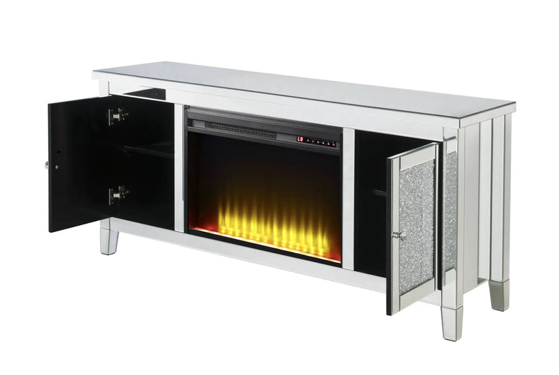 Noralie TV Stand with LED Electric Fireplace by HouseOfZazla