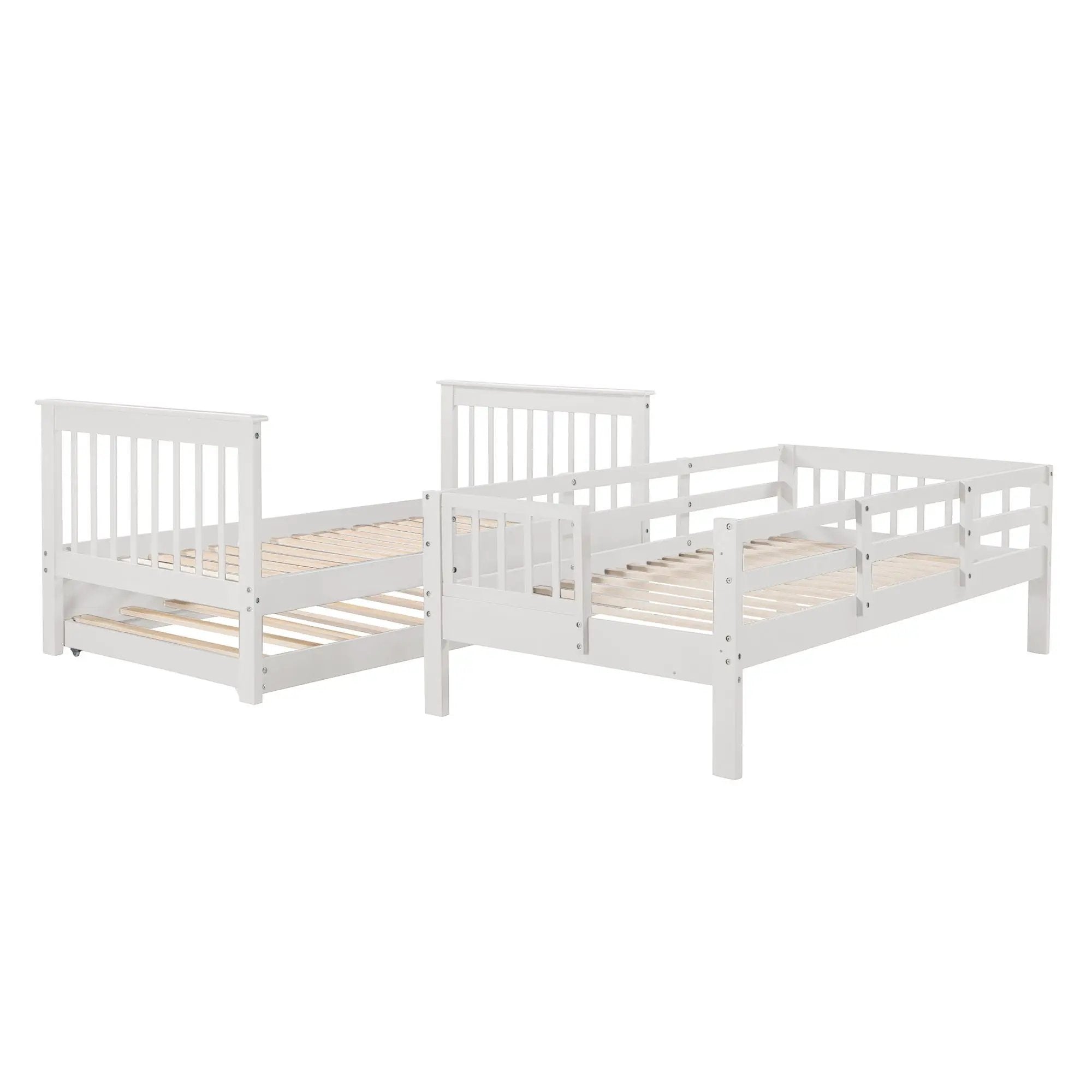 Stairway Bunk Bed With Storage And Guard Rail For Bedroom by Unique Piece Furniture