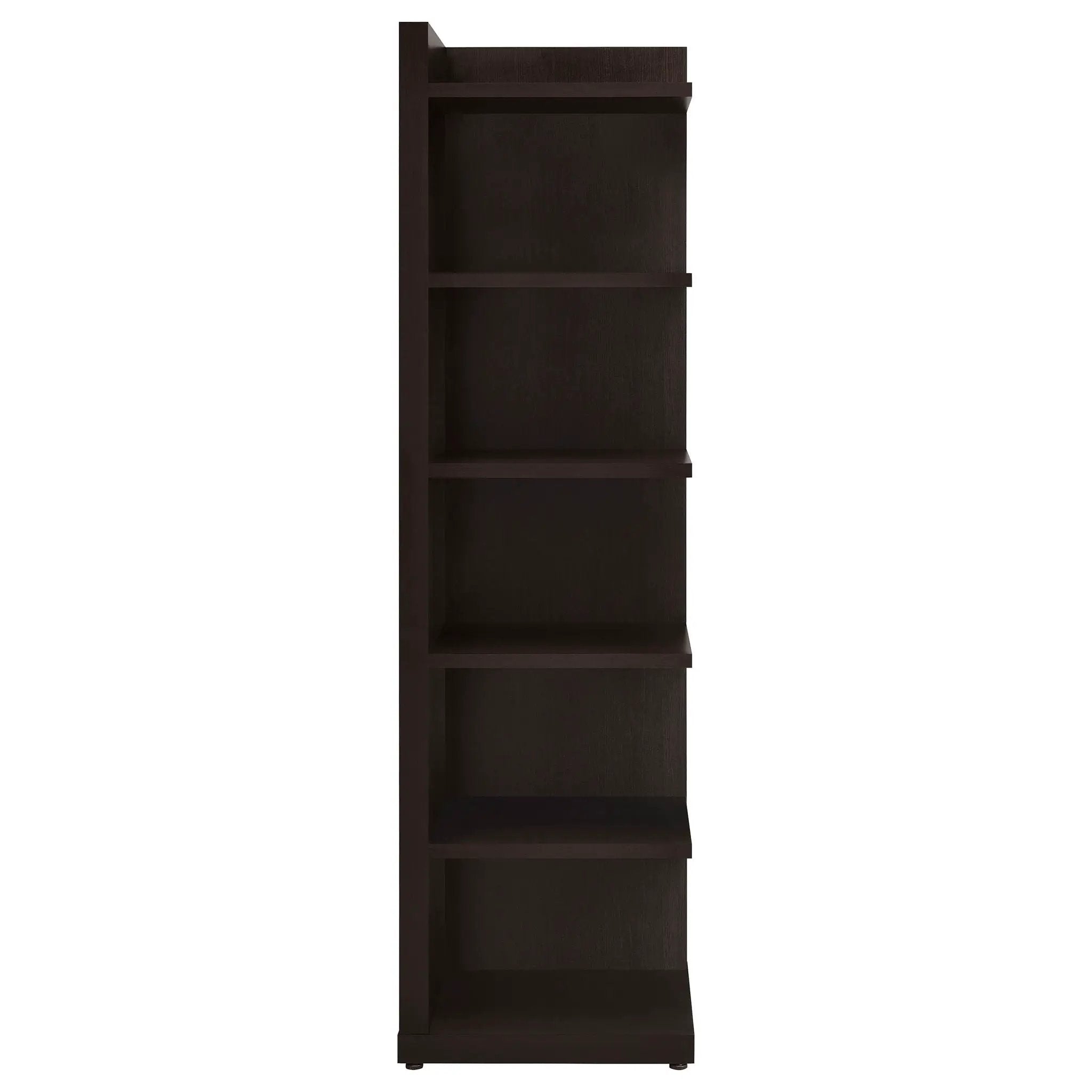 Alder 71-inch 6-shelf Corner Bookcase Cappuccino by Unique Piece Furniture