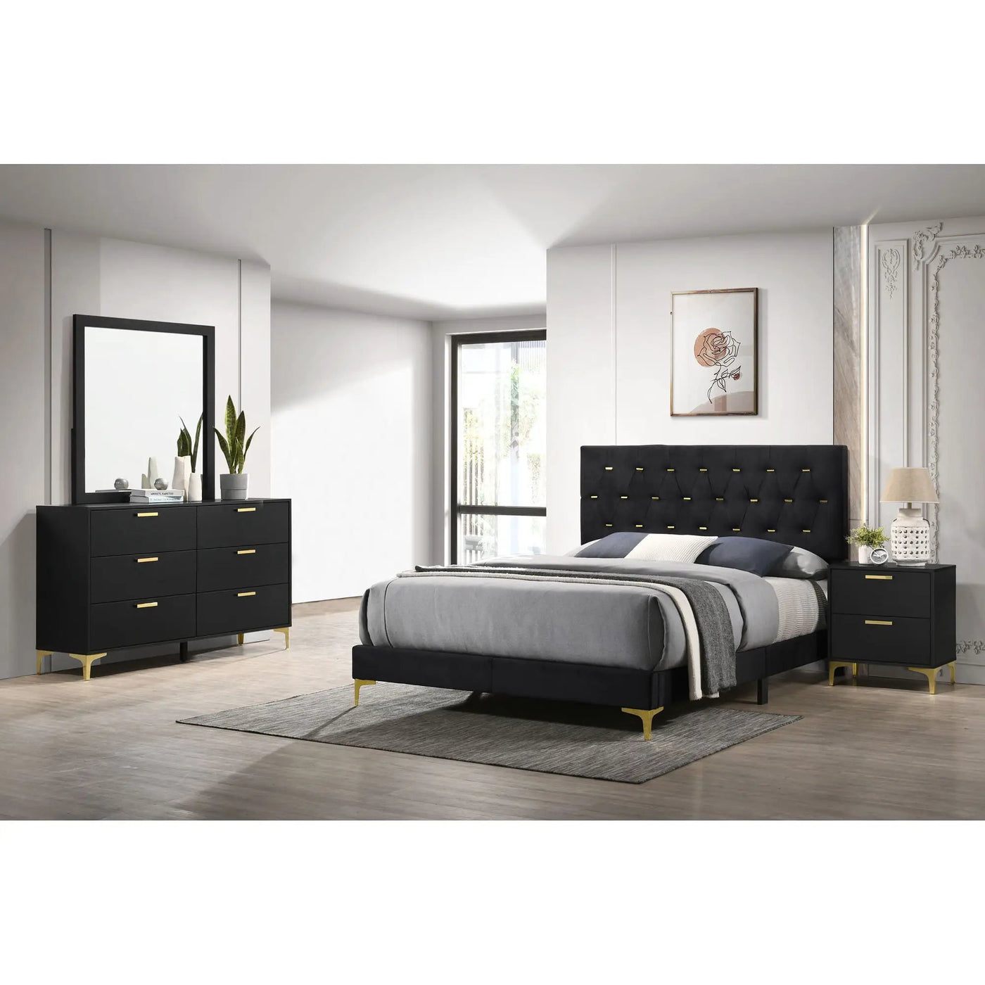 Lexie - Tufted Panel Bedroom Set by HouseOfZazla