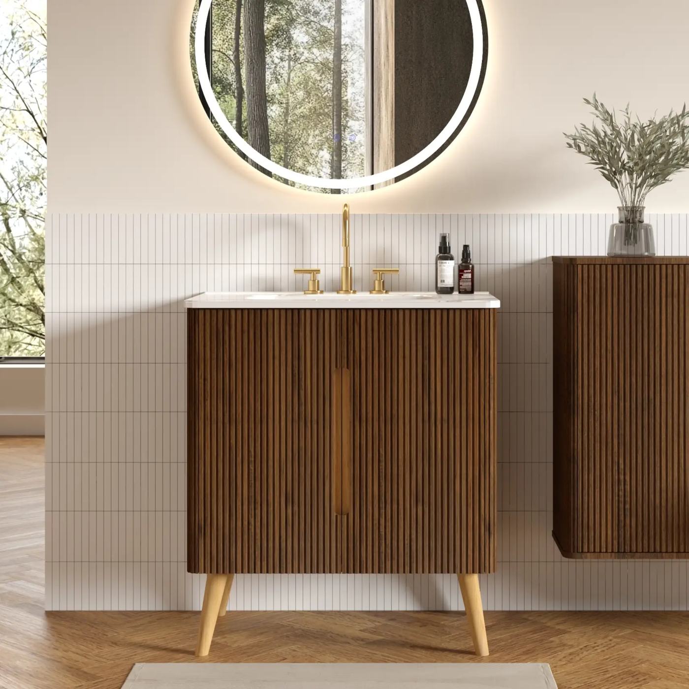 Etna 30"F Striped Bathroom Vanity by HouseOfZazla