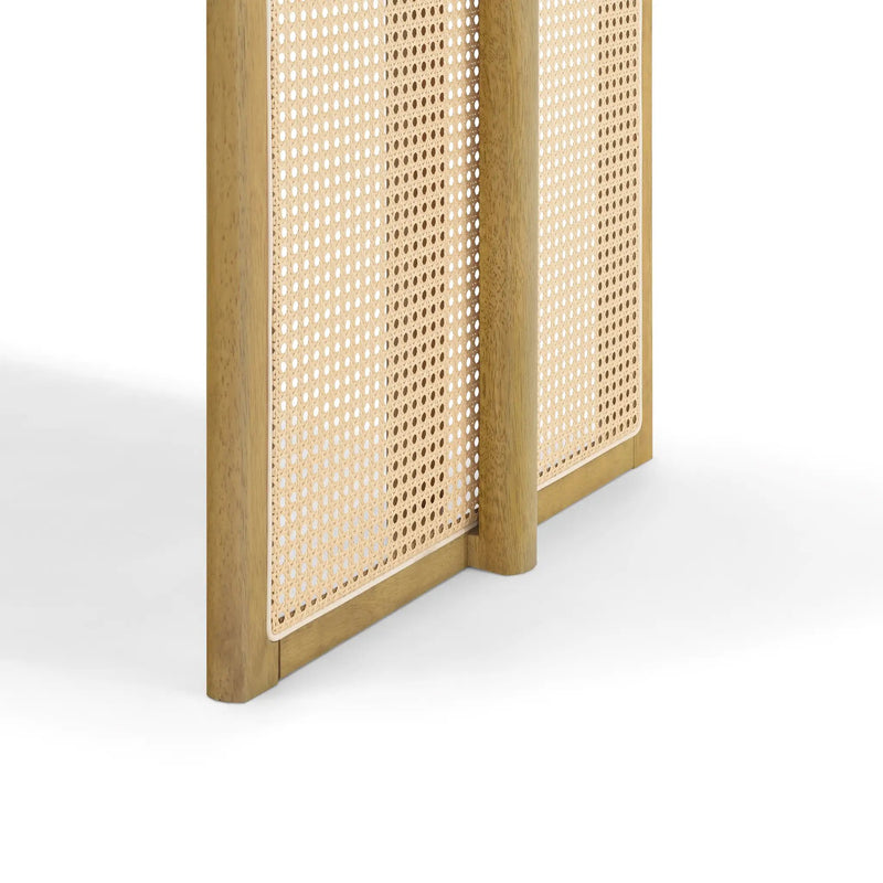 Natural Color Rubber Wood Dining Set with Plastic Rattan by HouseOfZazla