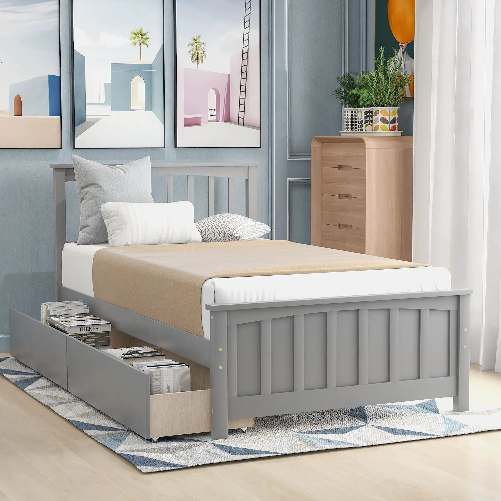 Platform Bed With Two Drawers by HouseOfZazla