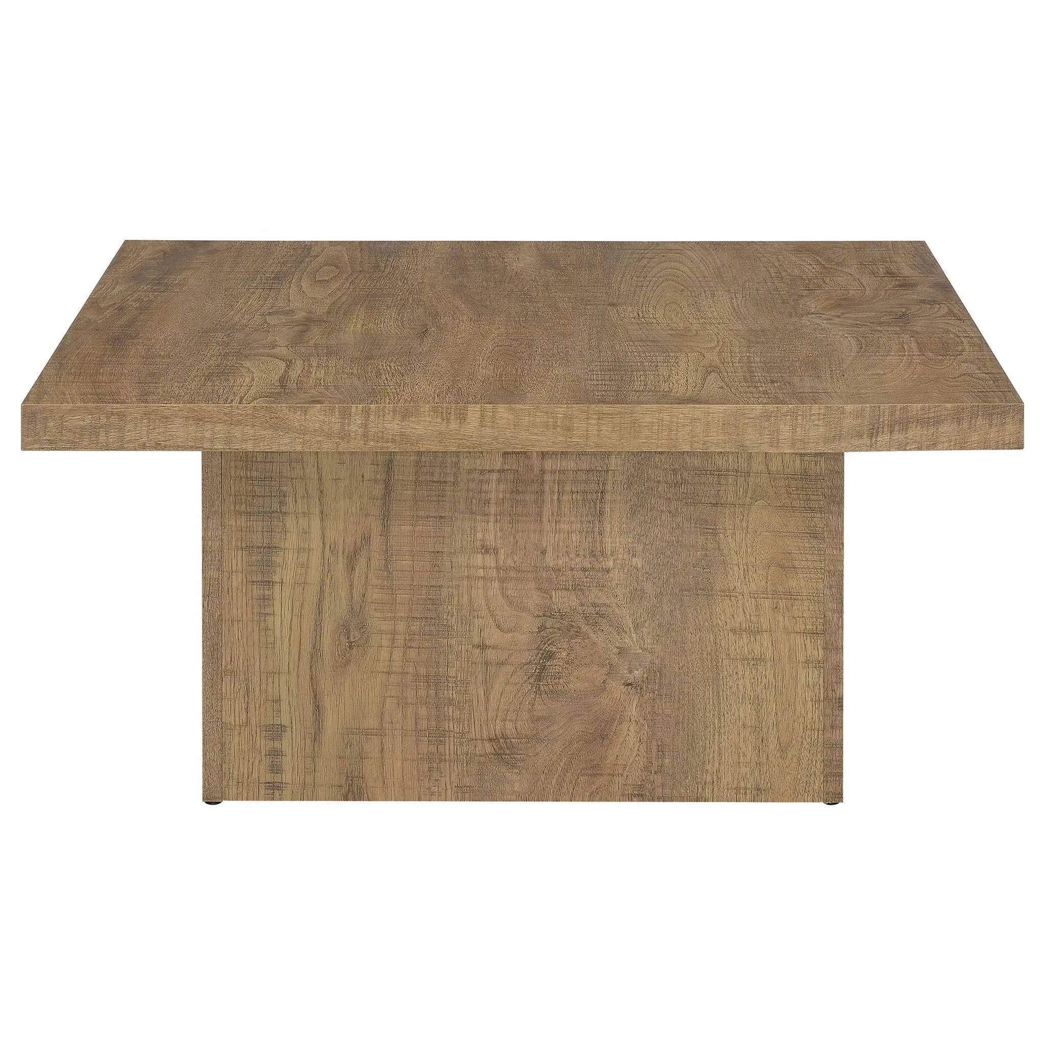 Devar Square Engineered Wood Coffee Table Mango Brown by Unique Piece Furniture