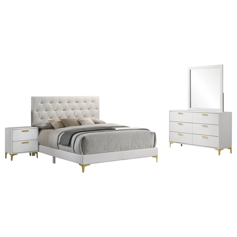 Kendall 4-piece California King Bedroom Set White by Unique Piece Furniture