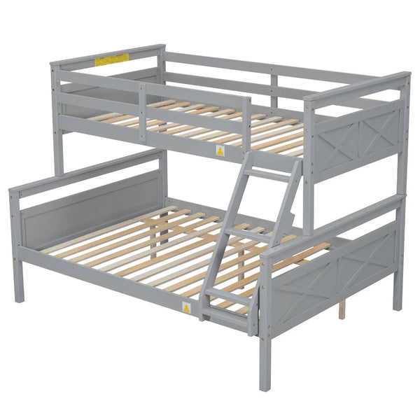 Bunk Bed With Ladder And Safety Guardrail