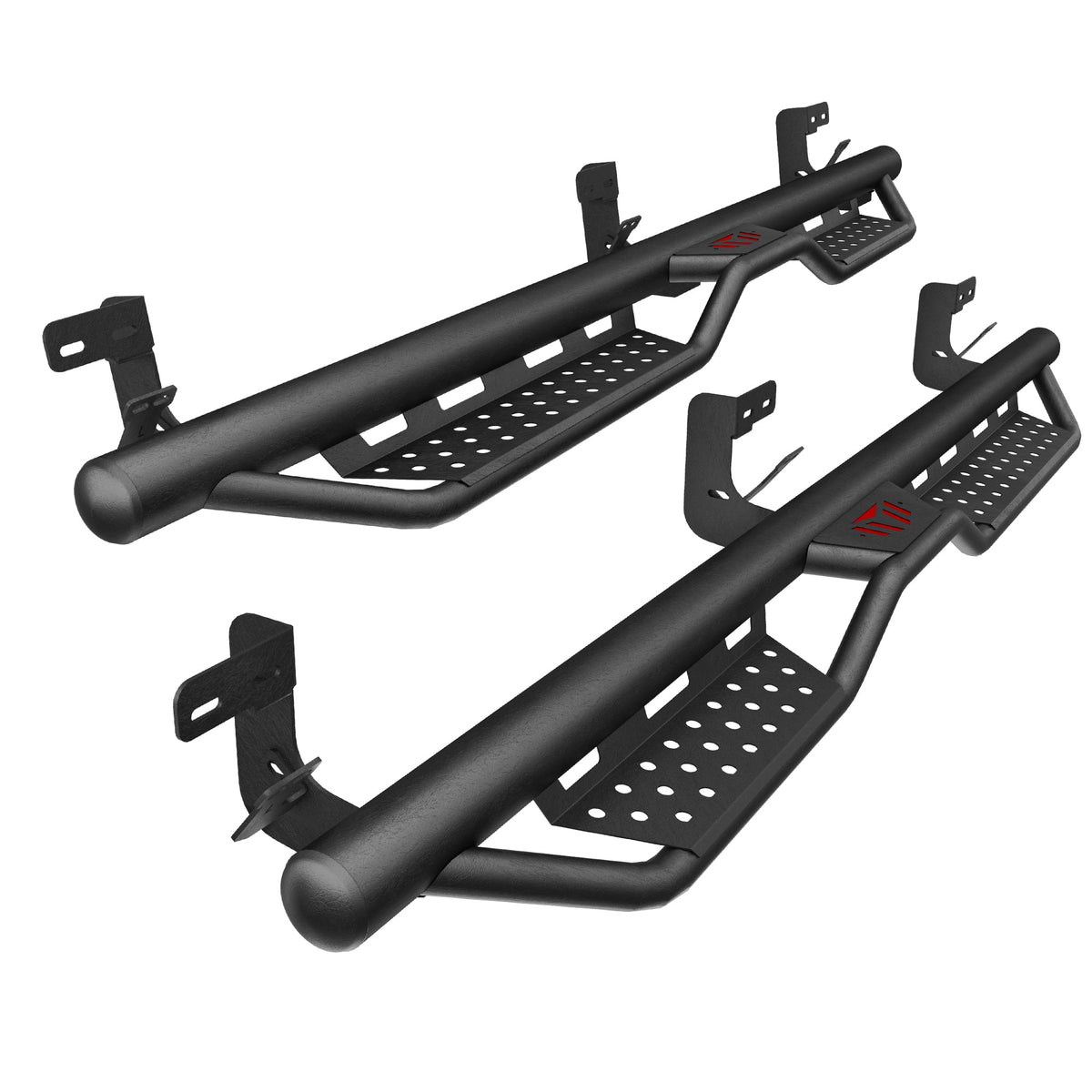 Heavy-Duty Steel Running Boards with Non-Slip Steps - Black, photo 4 of 10