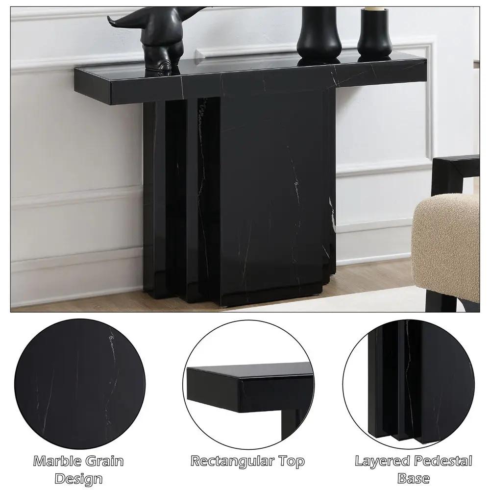 Drisana - Console Table - Black Mirrored by Unique Piece Furniture
