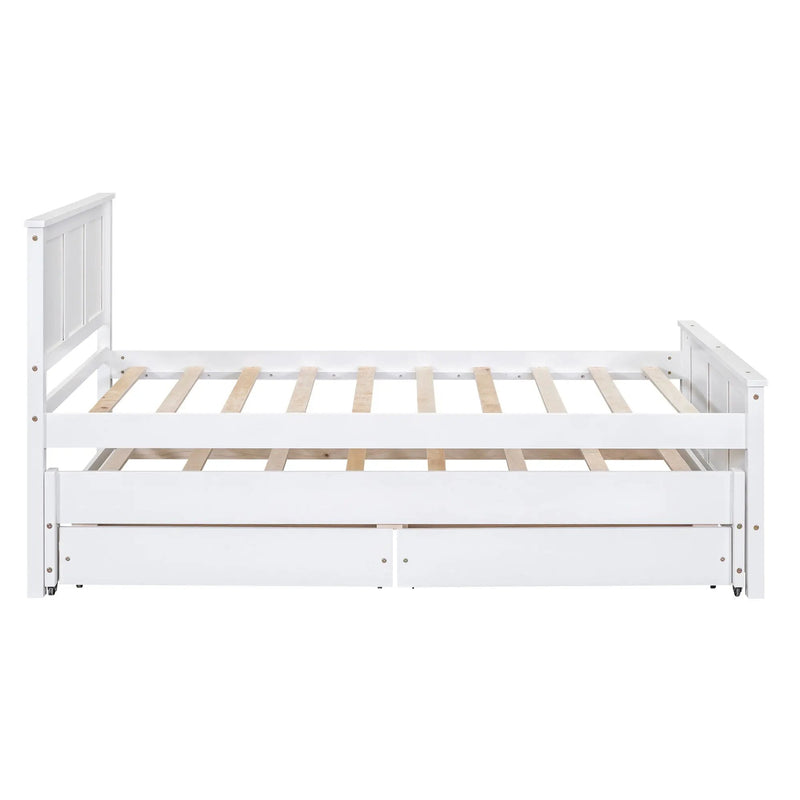 Platform Bed With Trundle And Drawers