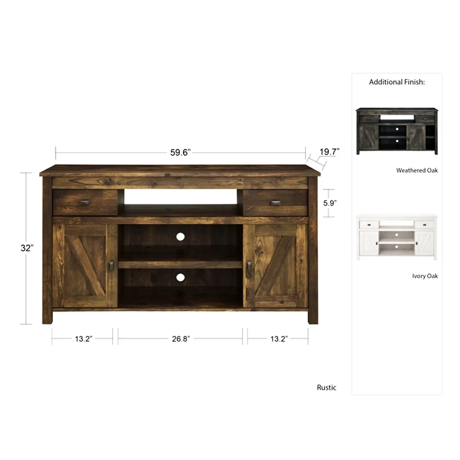 Farmington - TV Stand For TVs Up To 60" - Oak by HouseOfZazla