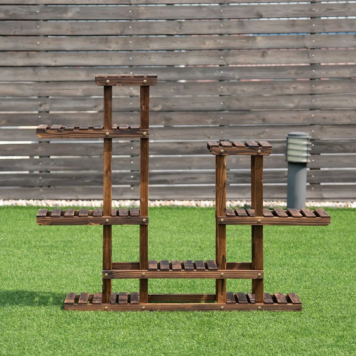 6 Tier Wooden Shelf Storage Plant Rack Stand by DirectDeals