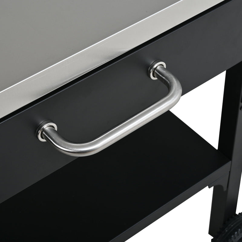 Foldable Outdoor Kitchen Cart With Storage For Patio by HouseOfZazla