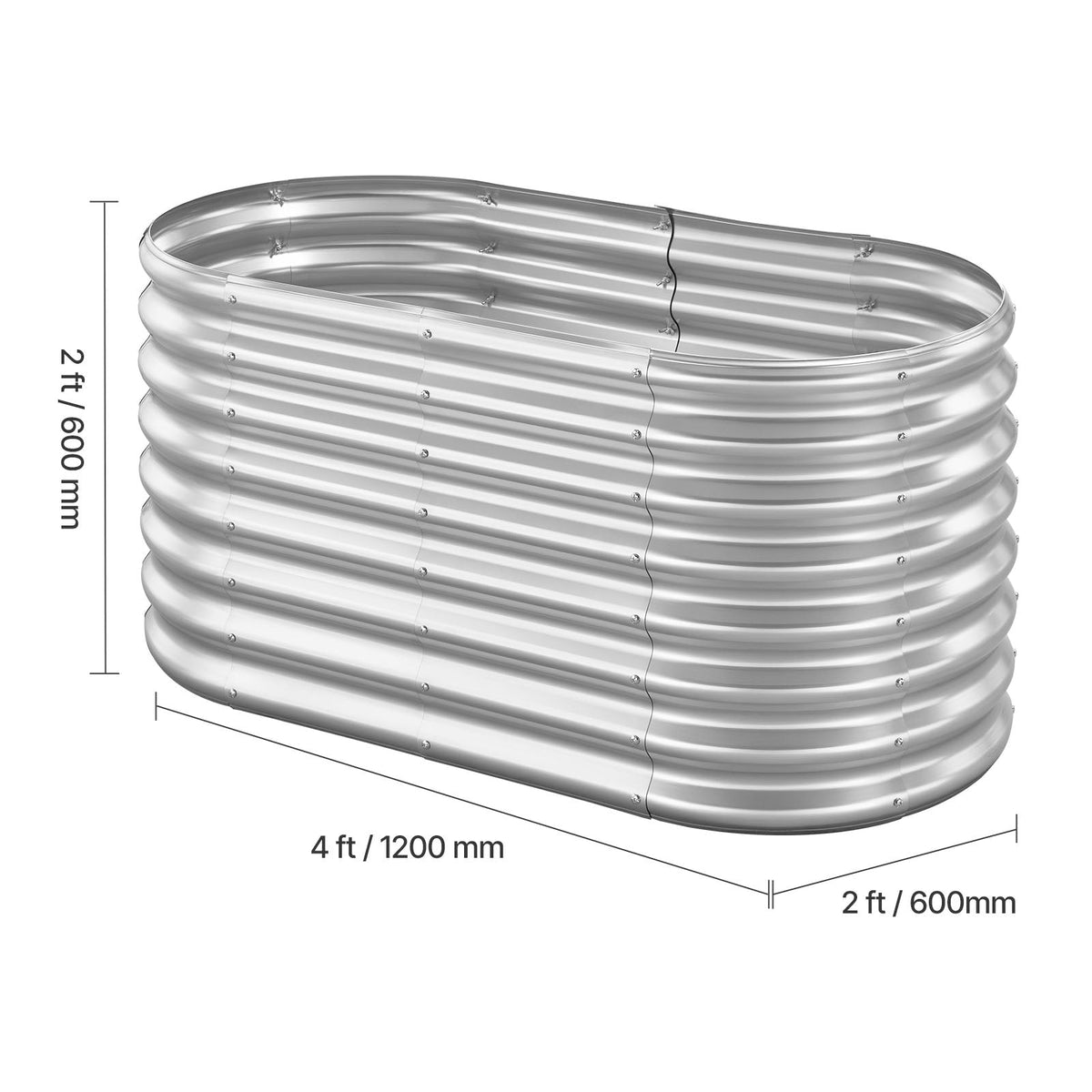 Oval Metal Raised Garden Bed, photo 7 of 10