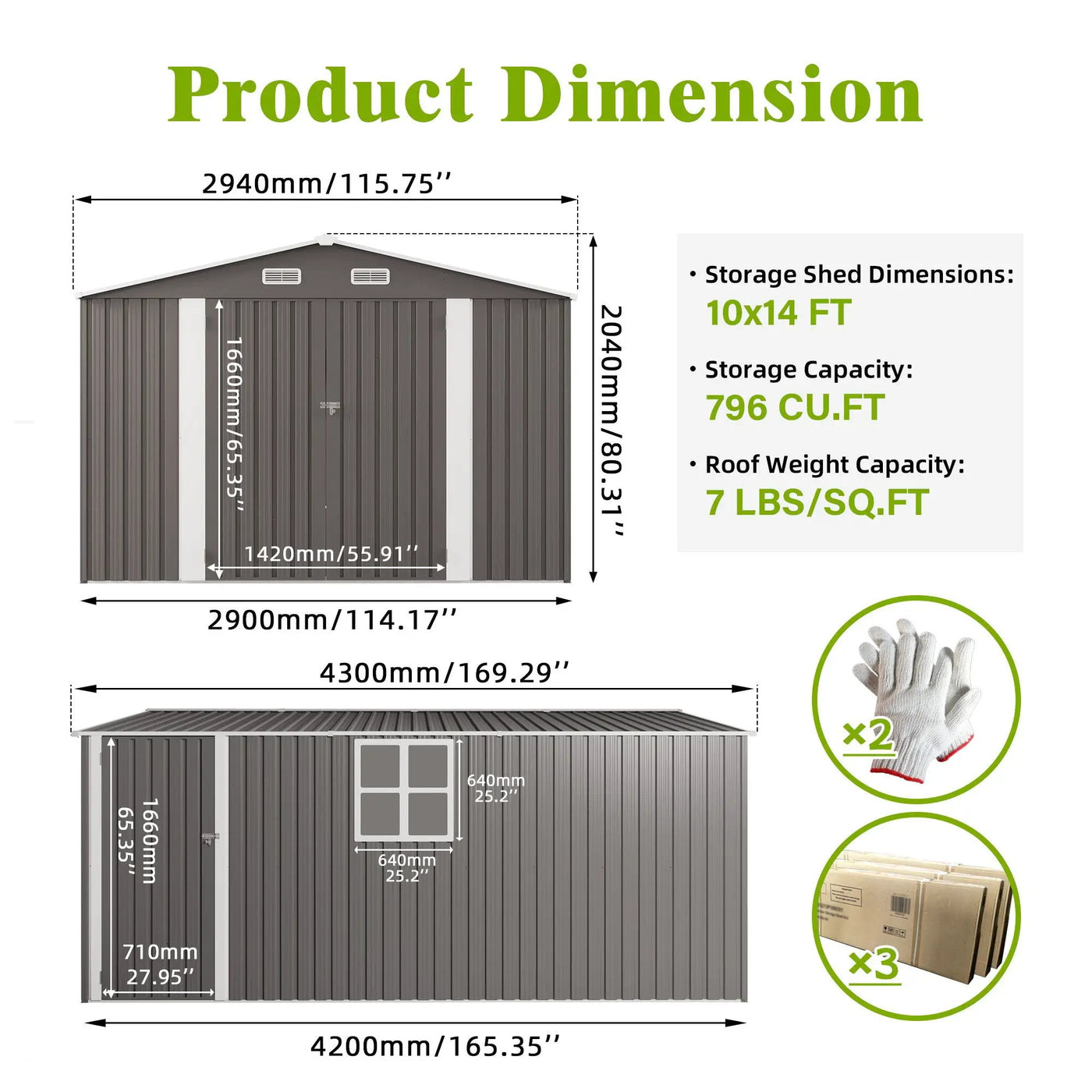 Outdoor Storage Shed With Lockable Doors by HouseOfZazla