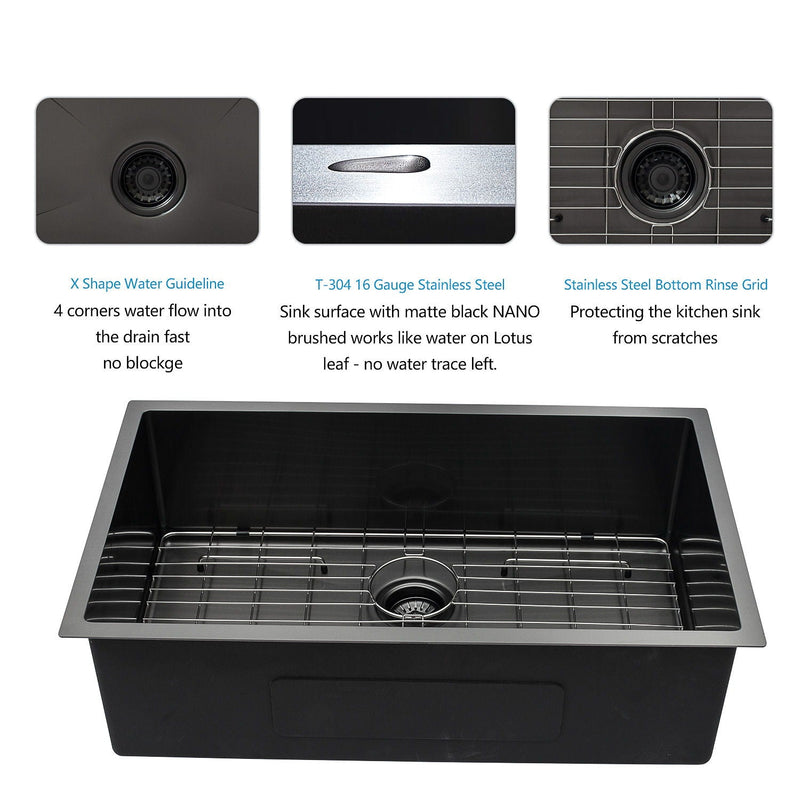 Undermount Kitchen Sink 16 Gauge Stainless Steel by HouseOfZazla