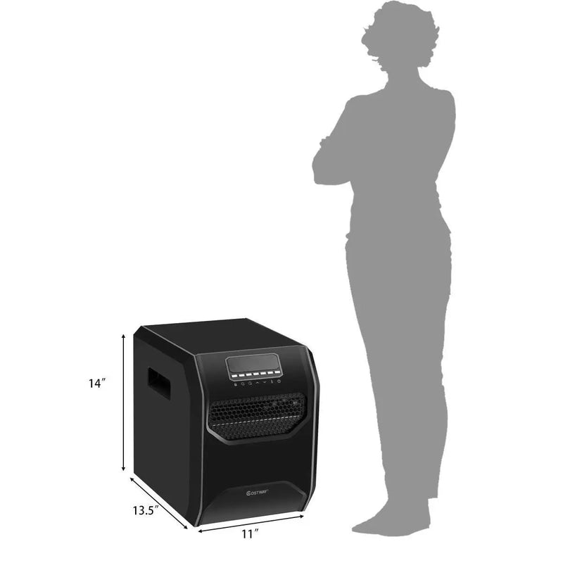 12 H Timer LED Remote Control Portable Electric Space Heater by DirectDeals