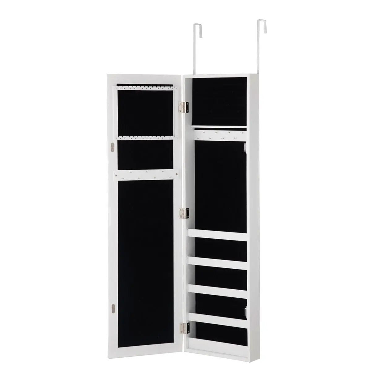 Door and Wall Mounted Armoire Jewelry Cabinet with Full-Length Mirror by DirectDeals