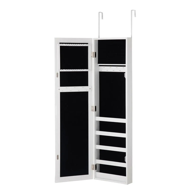 Door and Wall Mounted Armoire Jewelry Cabinet with Full-Length Mirror by DirectDeals
