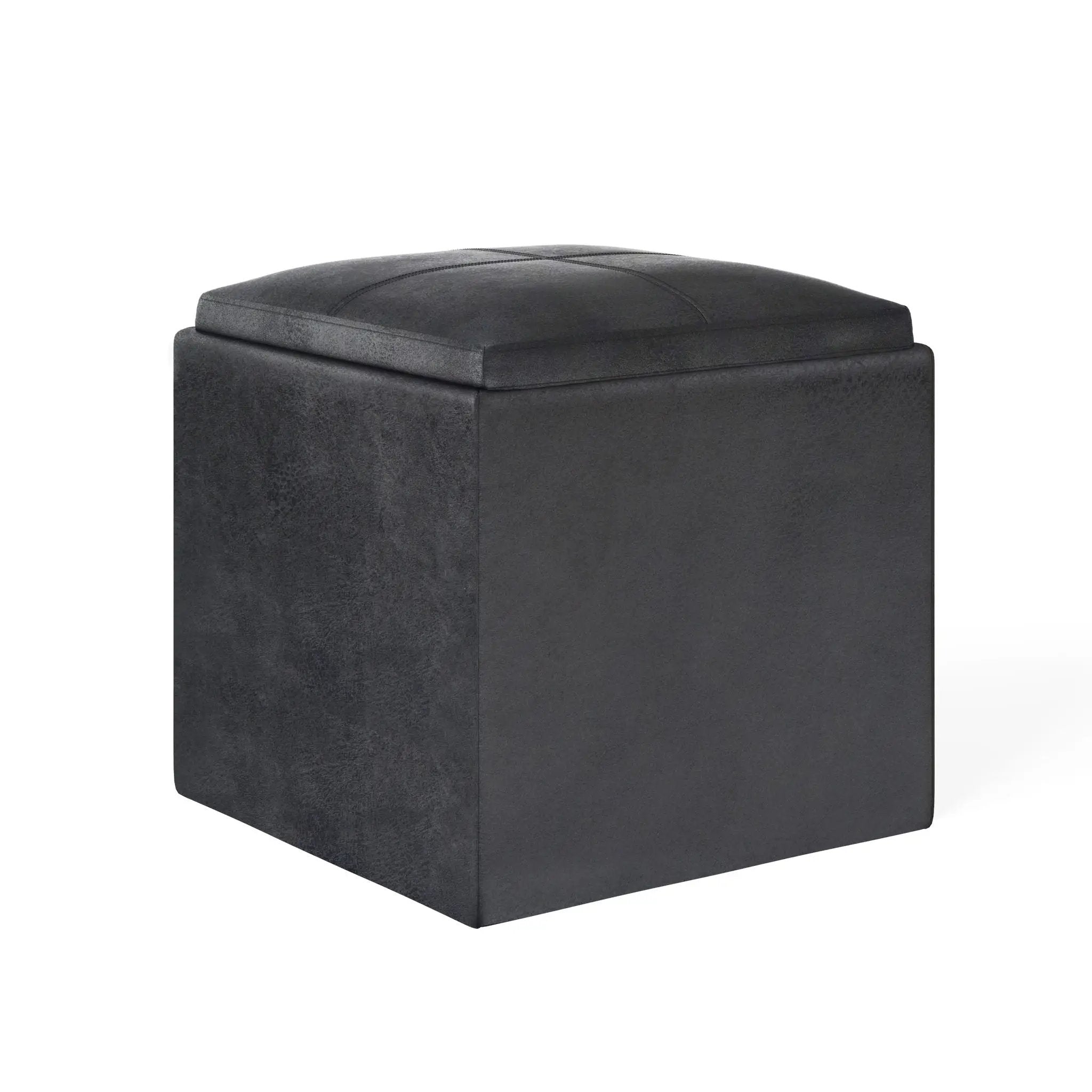 Rockwood - Upholstered Cube Storage Ottoman With Tray by Unique Piece Furniture