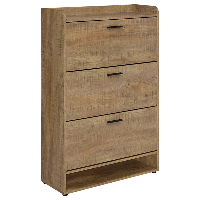 Denia 3-tier Engineered Wood Shoe Cabinet Mango by Unique Piece Furniture