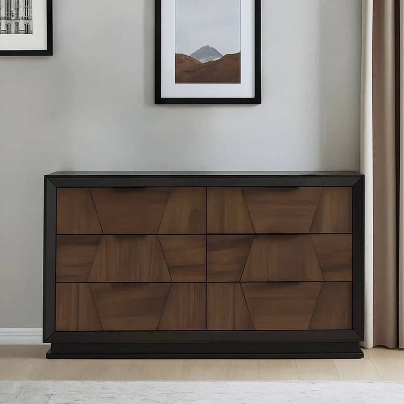 Houston - 6 Drawer Dresser - Walnut by HouseOfZazla