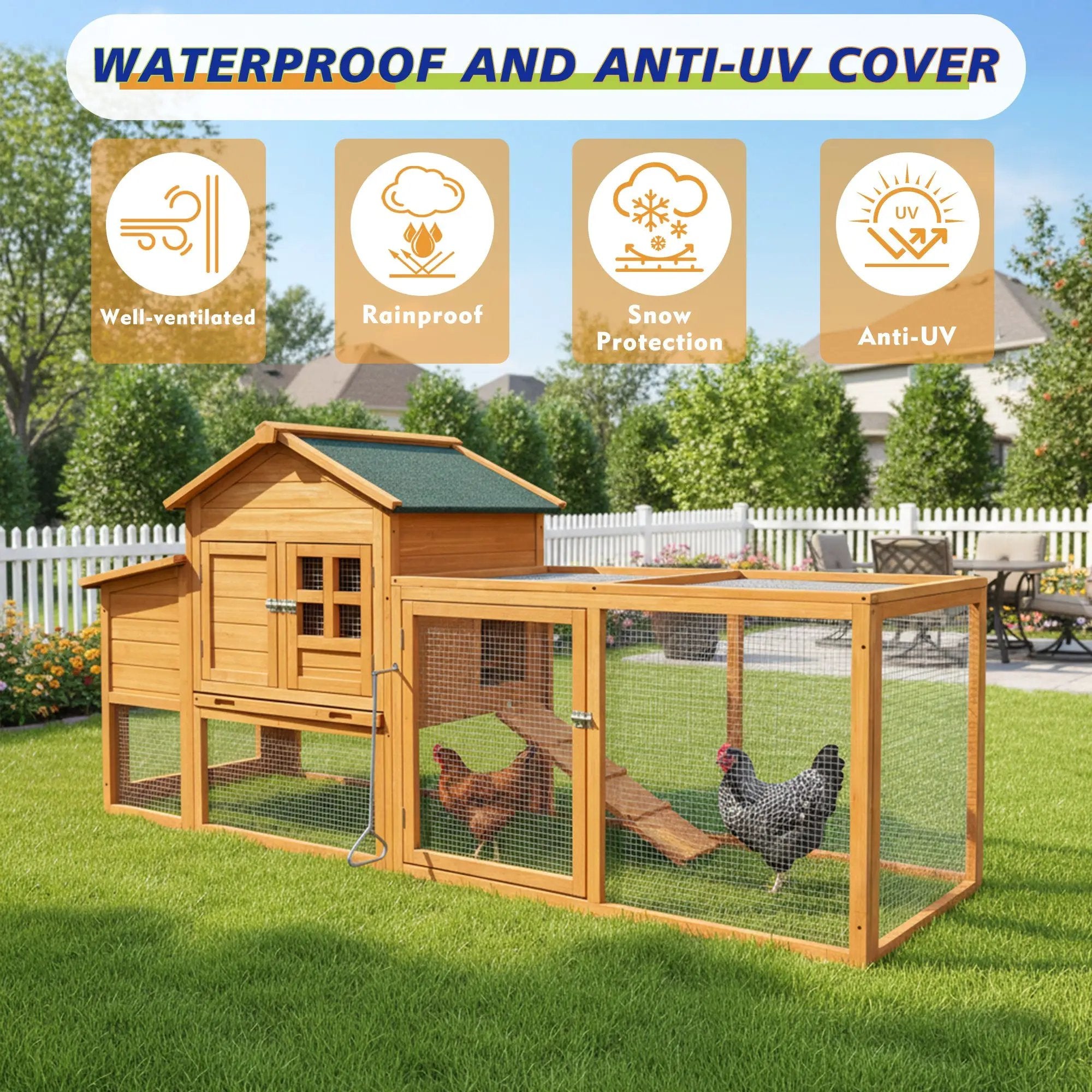 80" Chicken Coop with Nest Box by HouseOfZazla
