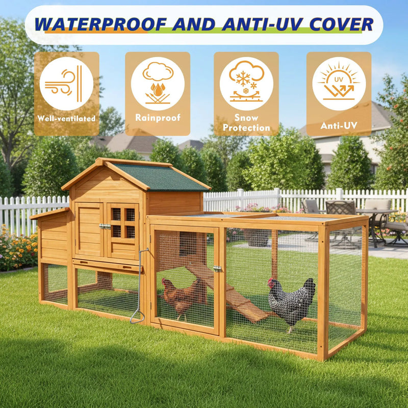 80" Chicken Coop with Nest Box by HouseOfZazla