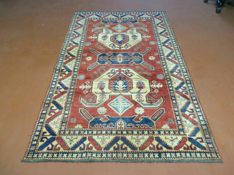 4' X 6' Vintage Handmade Turkish Kazak Pattern Wool Rug Carpet Nice by Jewel Rugs