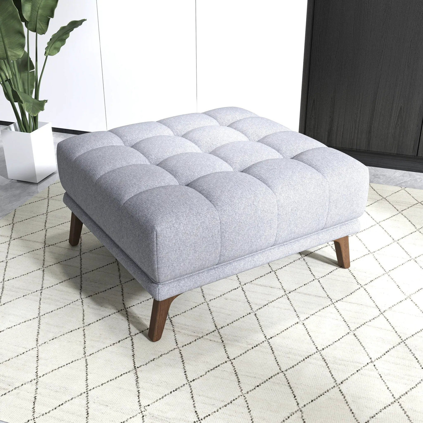 Addison - Square Upholstered Ottoman by HouseOfZazla