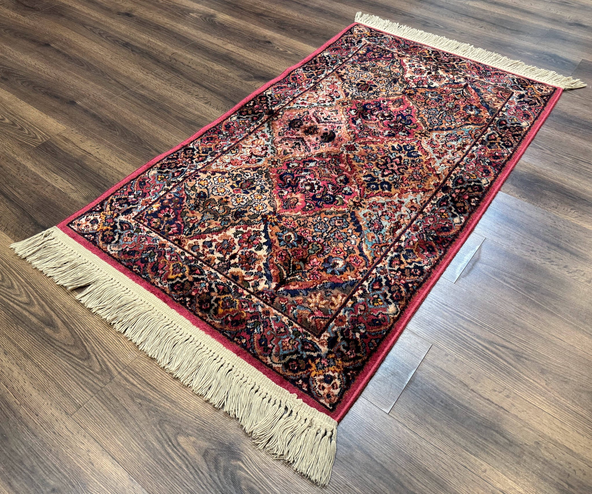 Karastan Rug 3x5 Multicolor Panel Kirman #717, Original 700 Series, Wool Pile, Discontinued by Jewel Rugs