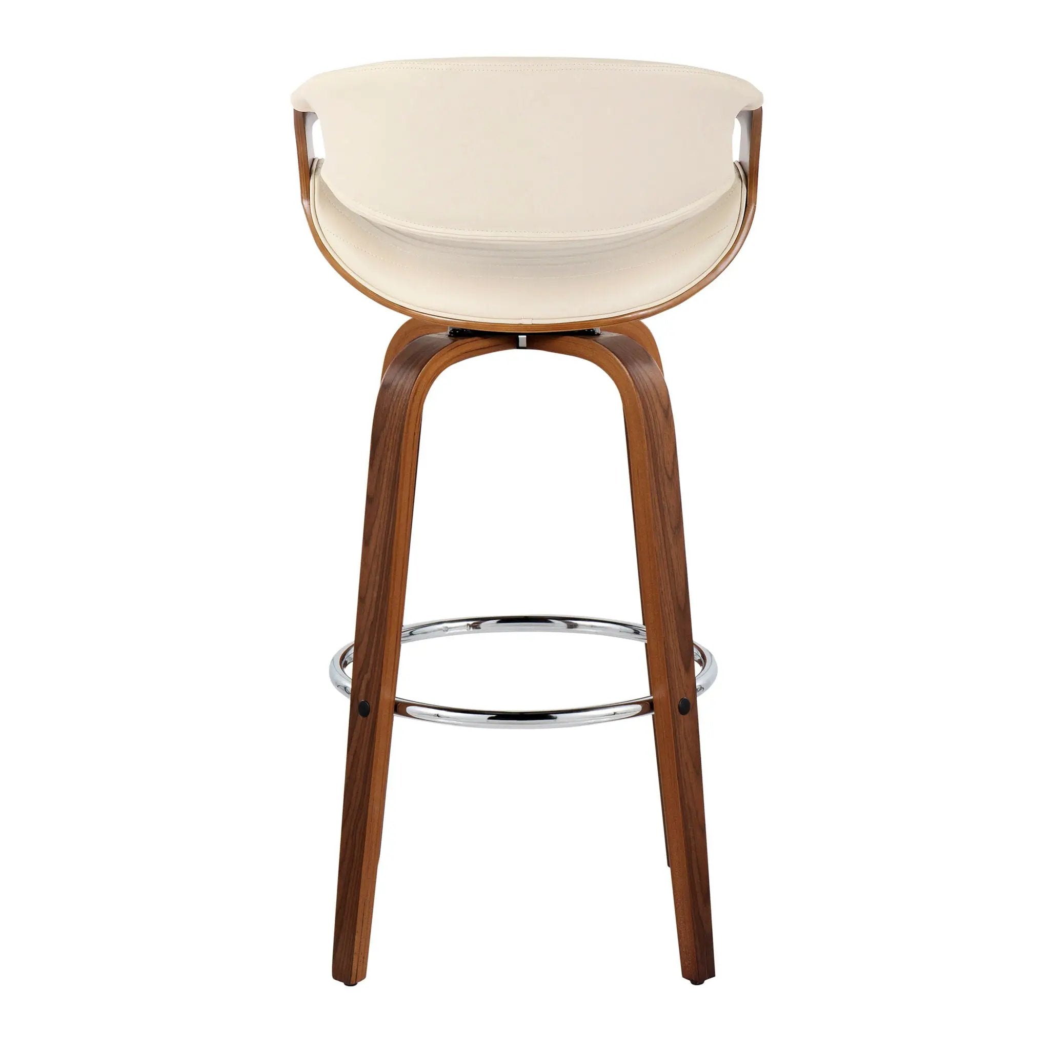 Symphony - Mid Century Modern Fixed Height Barstool With Swivel With Round Footrest (Set of 2) by Unique Piece Furniture