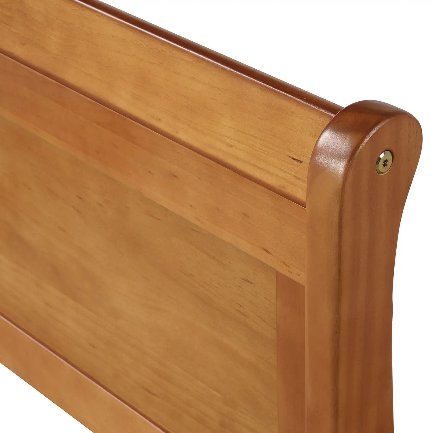 Platform Bed Frame Mattress Foundation Sleigh Bed With Headboard / Footboard / Wood Slat Suppor by HouseOfZazla