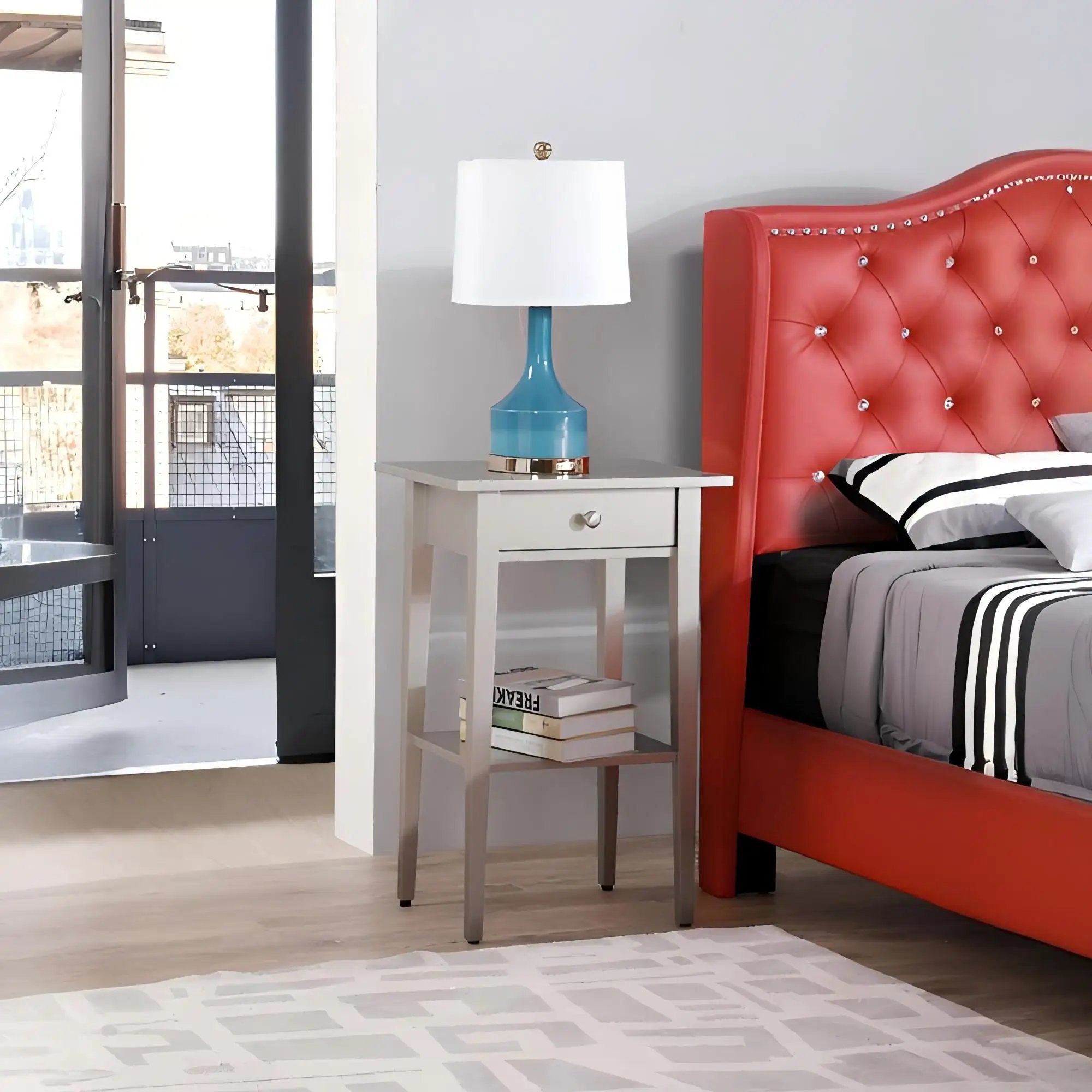 Dalton - Nightstand - Silver Champagne by Unique Piece Furniture