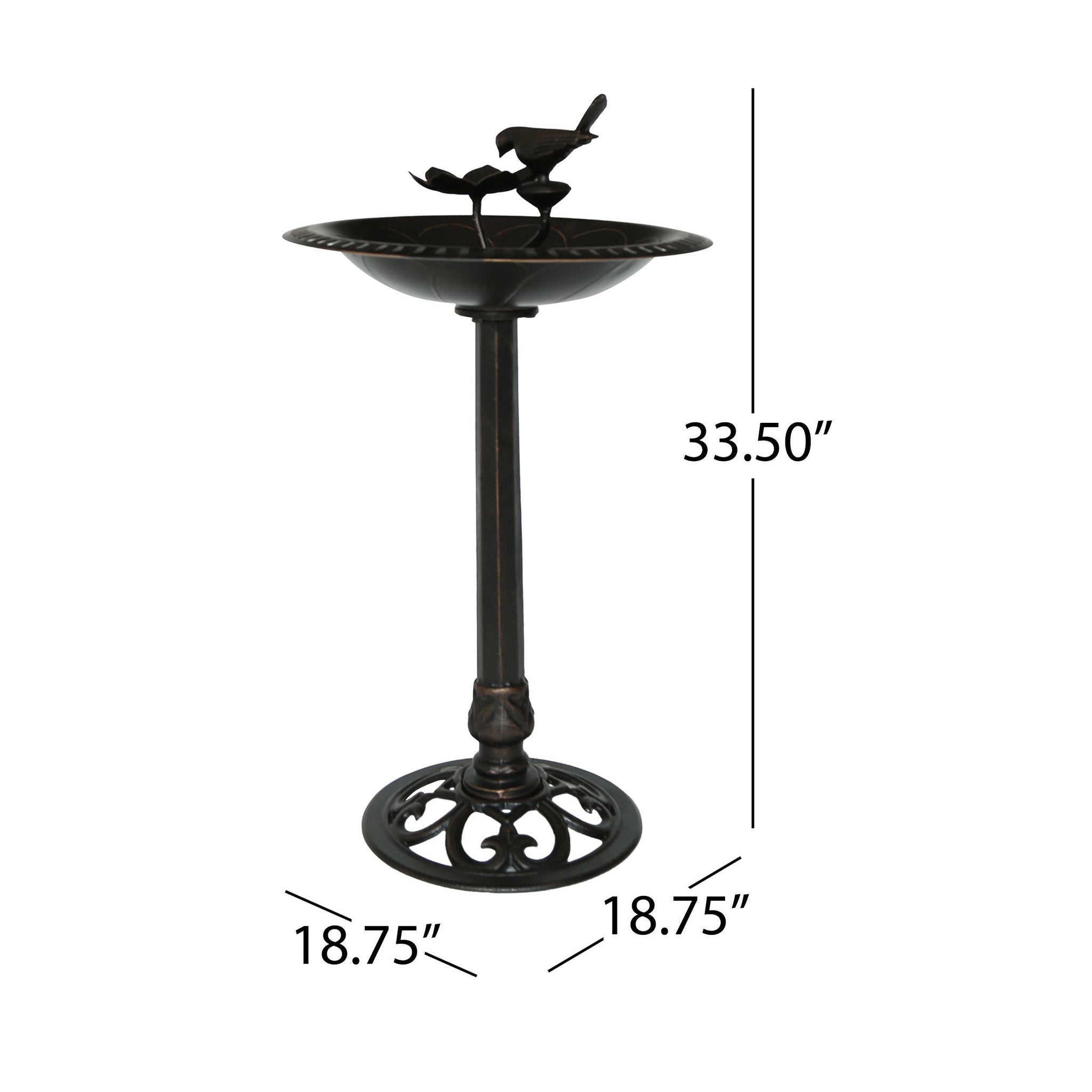 Outdoor Aluminum and Iron Bird Bath by HouseOfZazla