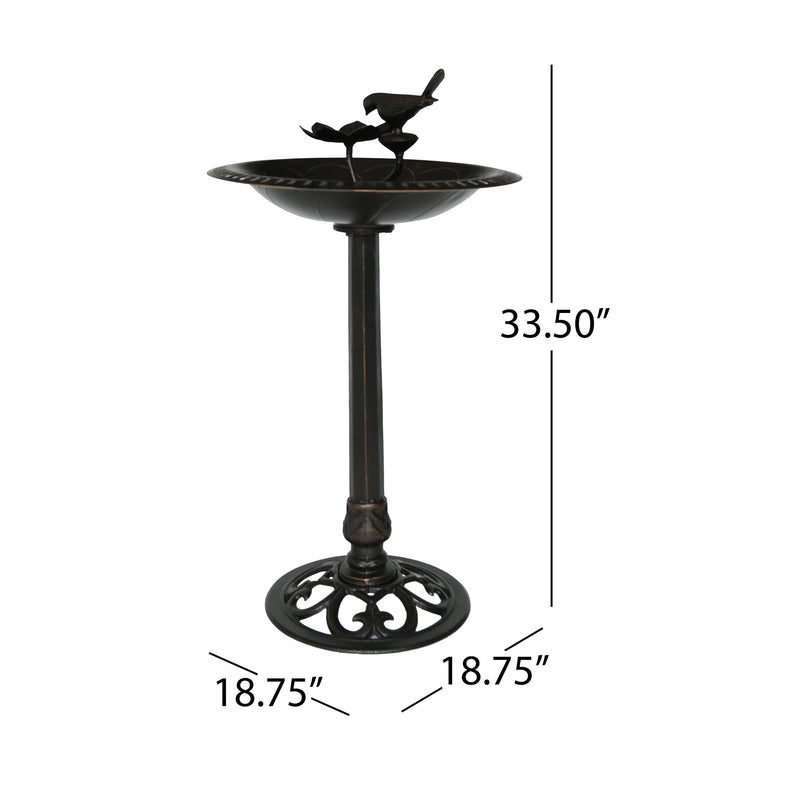 Outdoor Aluminum and Iron Bird Bath by HouseOfZazla