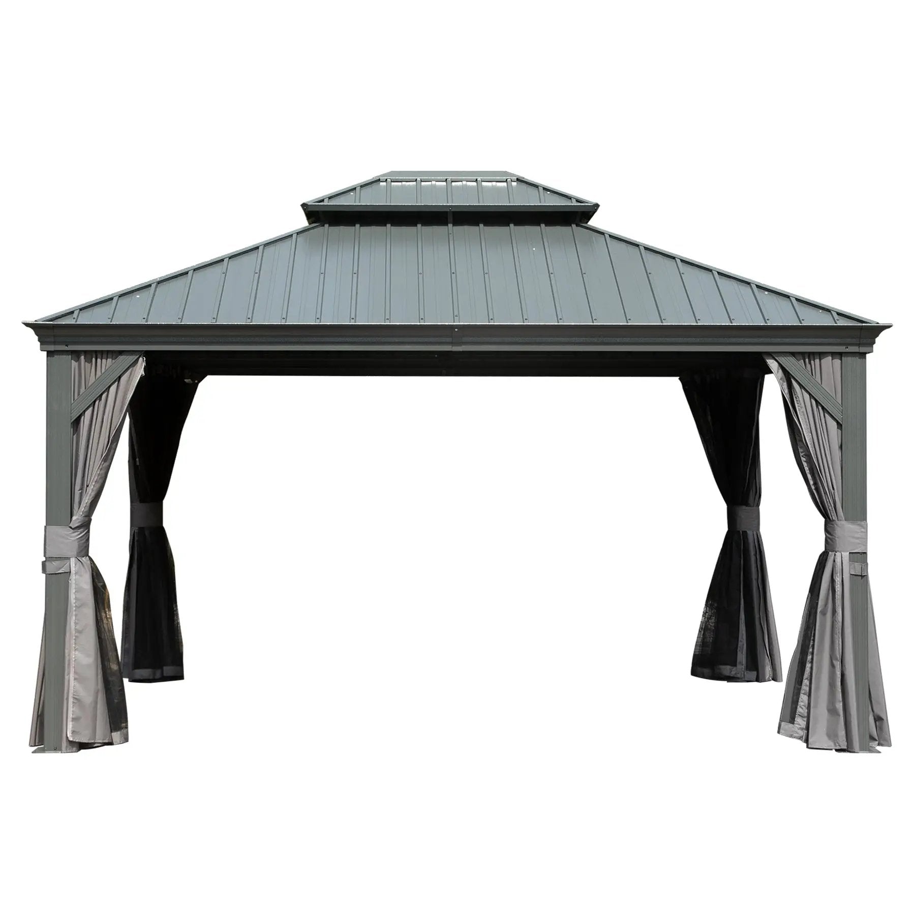 10' X 14' Hardtop Gazebo with Double Roof by HouseOfZazla