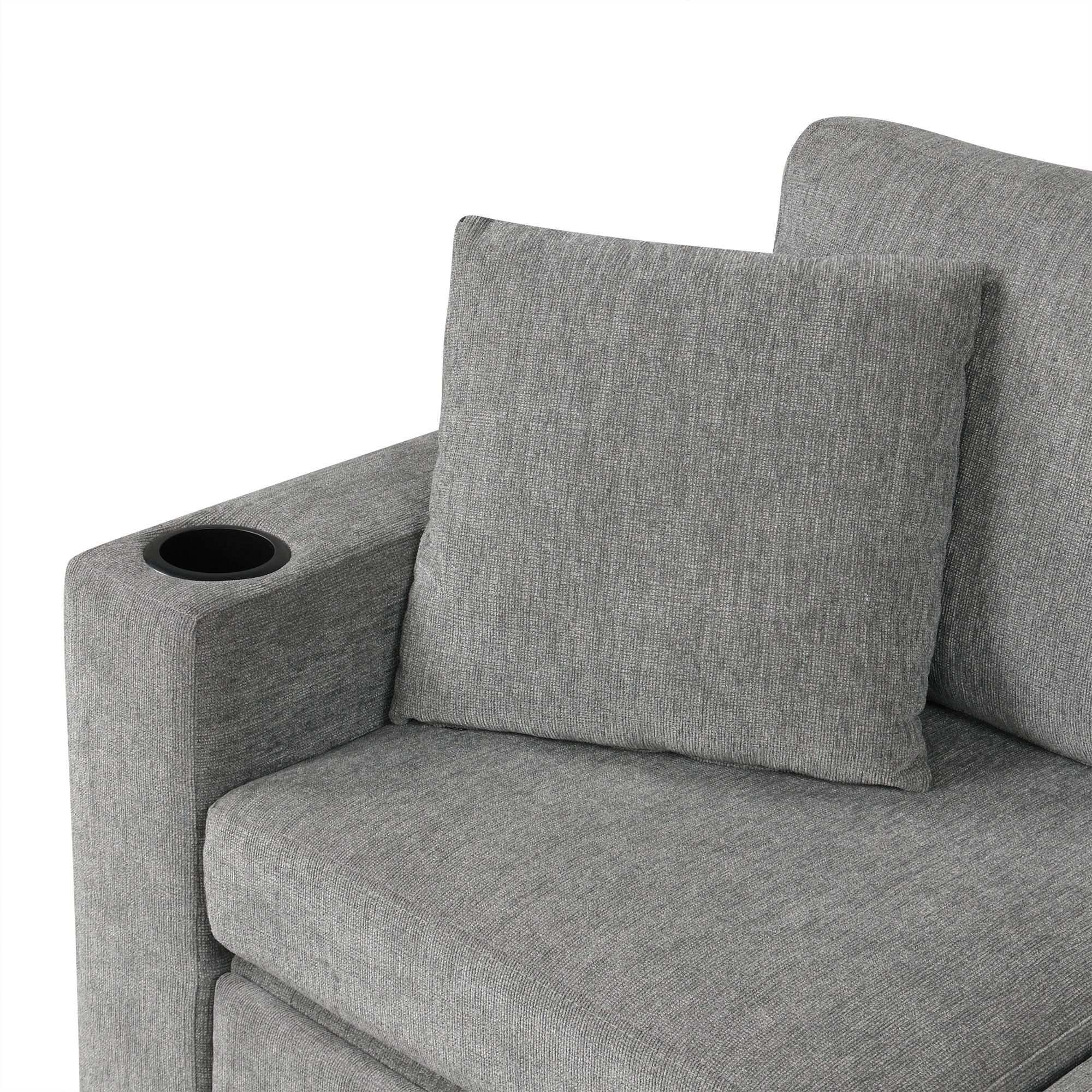 Convertible U-Shaped Sectional Sofa With Pull-Out Bed by HouseOfZazla