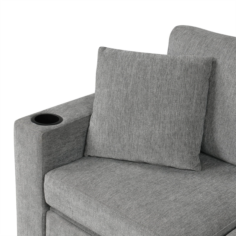 Convertible U-Shaped Sectional Sofa With Pull-Out Bed by HouseOfZazla