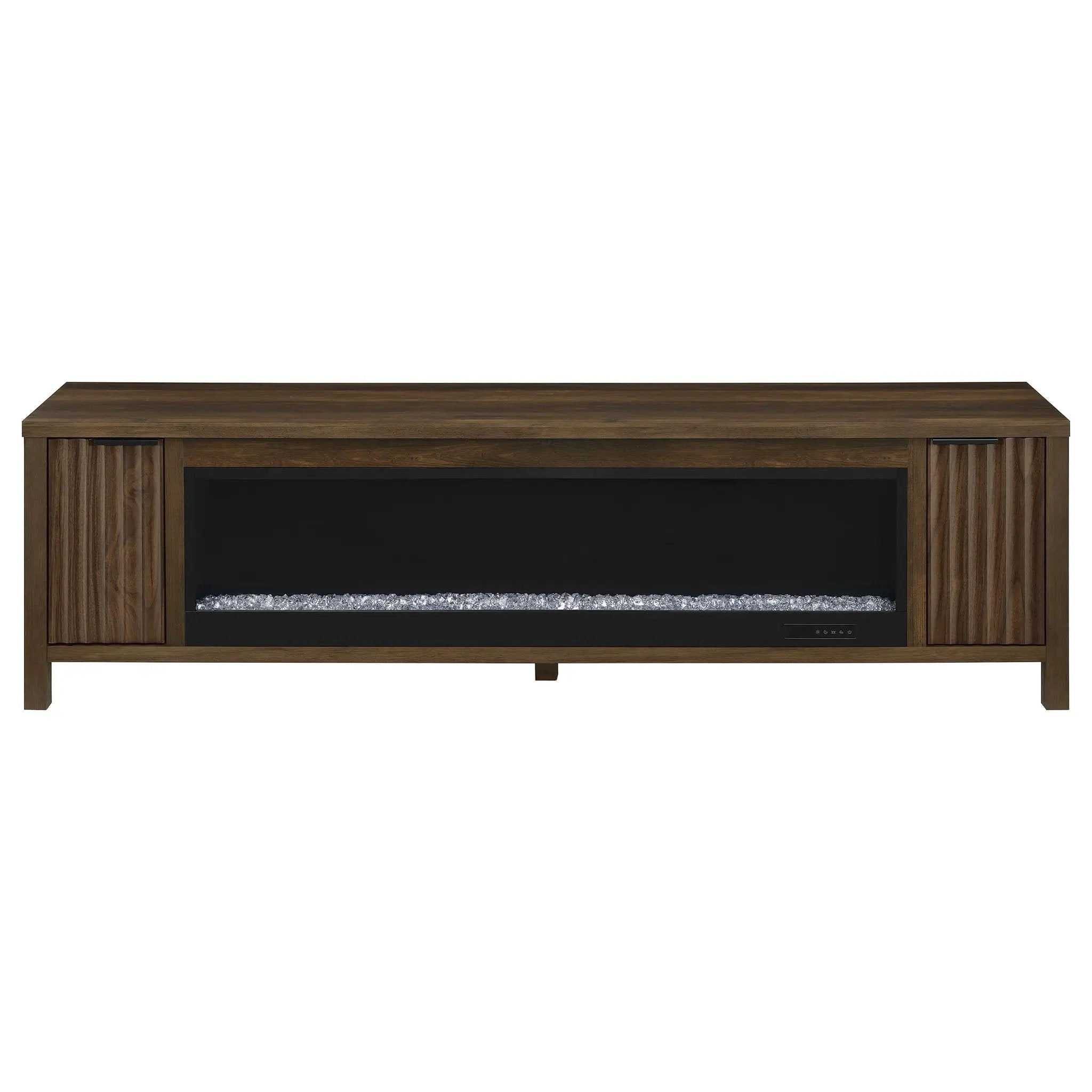 Carey 79-inch TV Stand Fireplace Media Console Dark Pine by Unique Piece Furniture