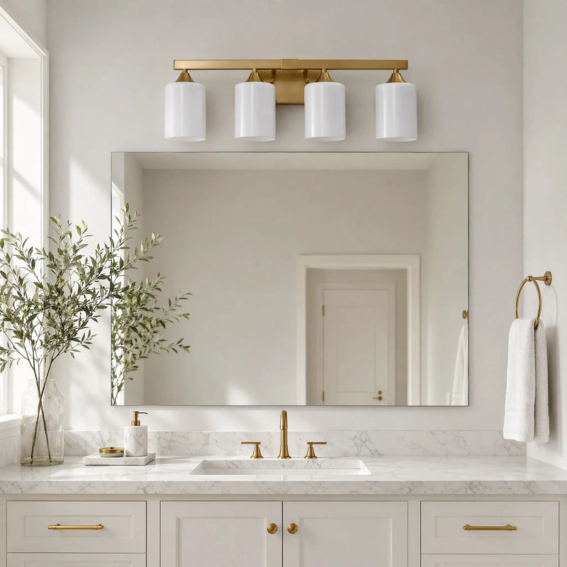 4-Light Brushed Bathroom Vanity Wall Light by HouseOfZazla