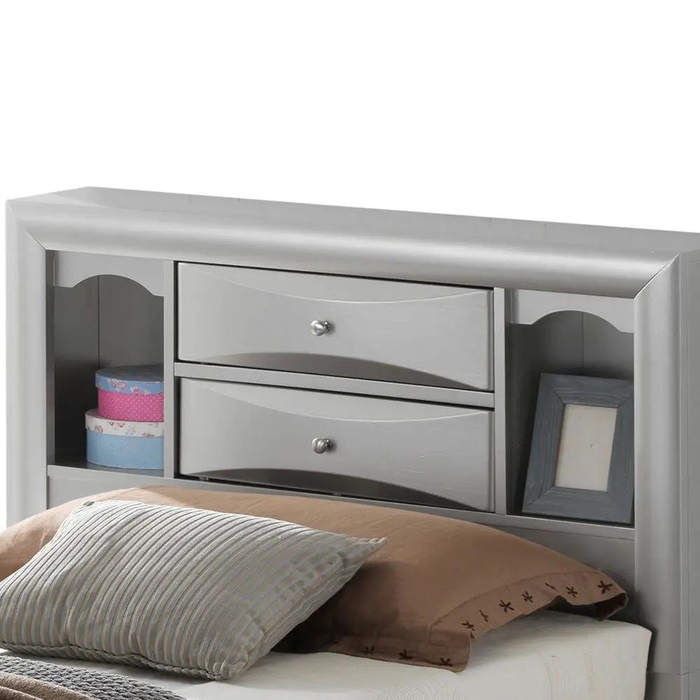 Modern Design Storage Bed With Bookcase Headboard by Unique Piece Furniture