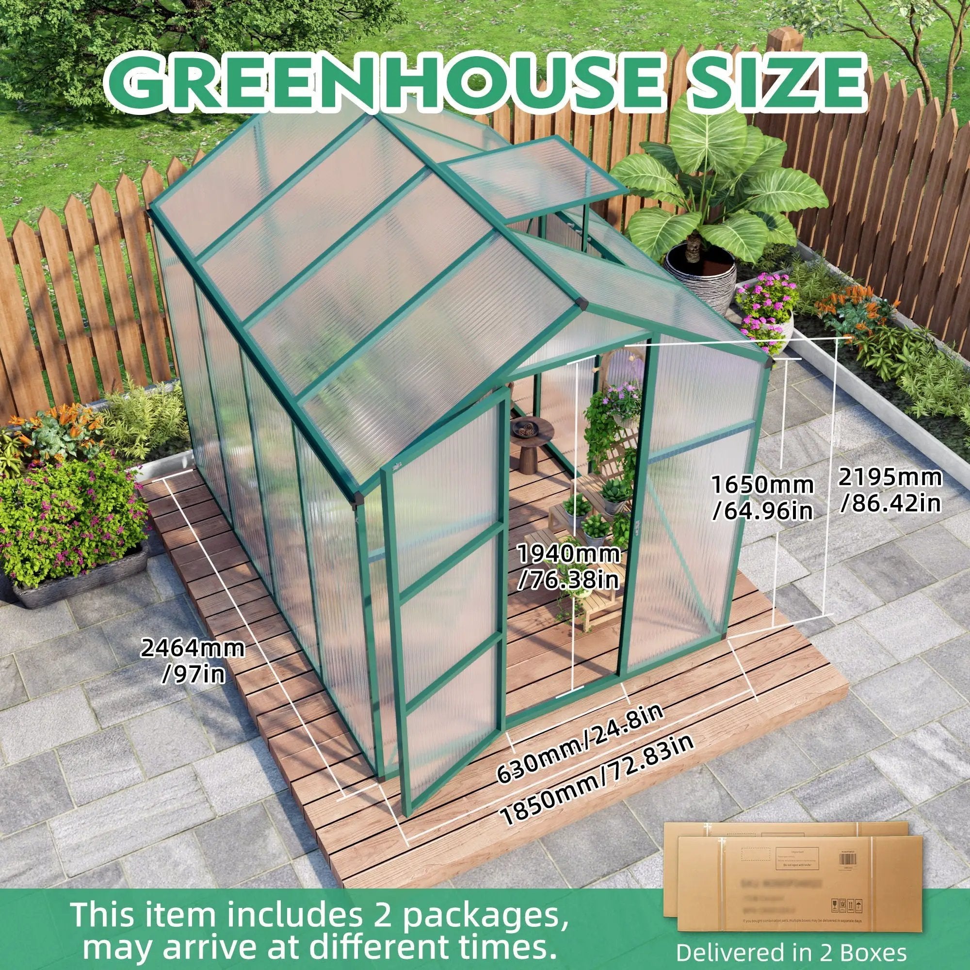 Polycarbonate Walk-In house, Raised Base For Outdoor In All Season by HouseOfZazla